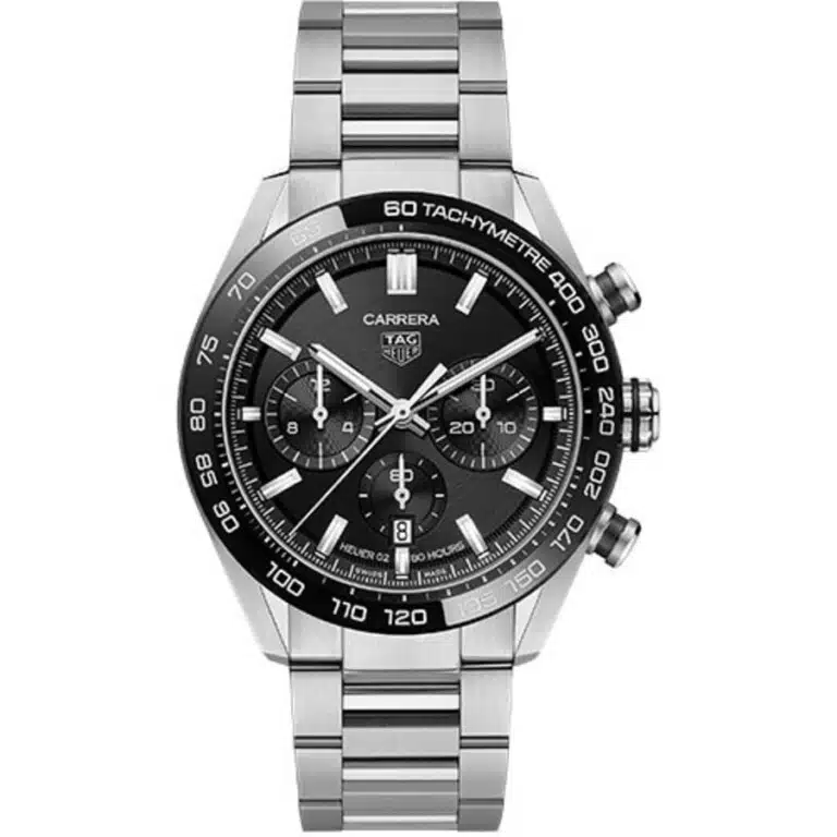Tag Heuer Carrera Chronograph Ceramic Bezel Steel Case CBN2A1B.BA0643 Black Dial Automatic