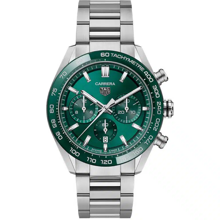 Tag Heuer CBN2A1N.BA0643 Carrera 44 mm Case Green Dial Steel Bracelet