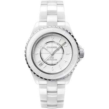 Chanel J12 H6186 White Ceramic & Stainless Steel Watch White Dial 2024