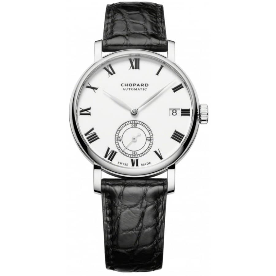 Chopard Classic 161289-1001 White Gold with  Black Croc Watch White Dial