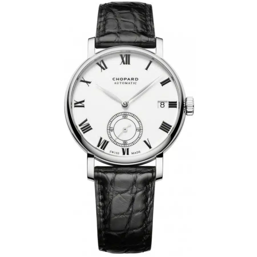 Chopard Classic 161289-1001 White Gold with Black Croc Watch White Dial