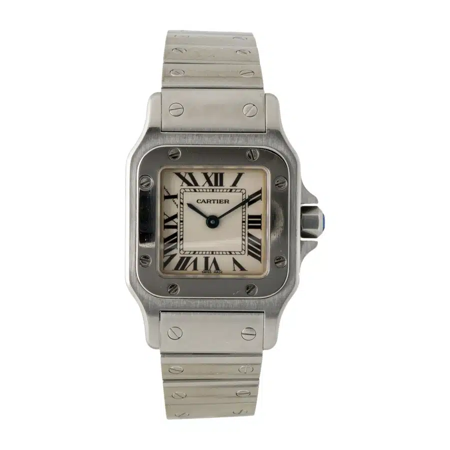 Cartier Santos Galbée 34.8mm Stainless Steel with Silver Dial Watch