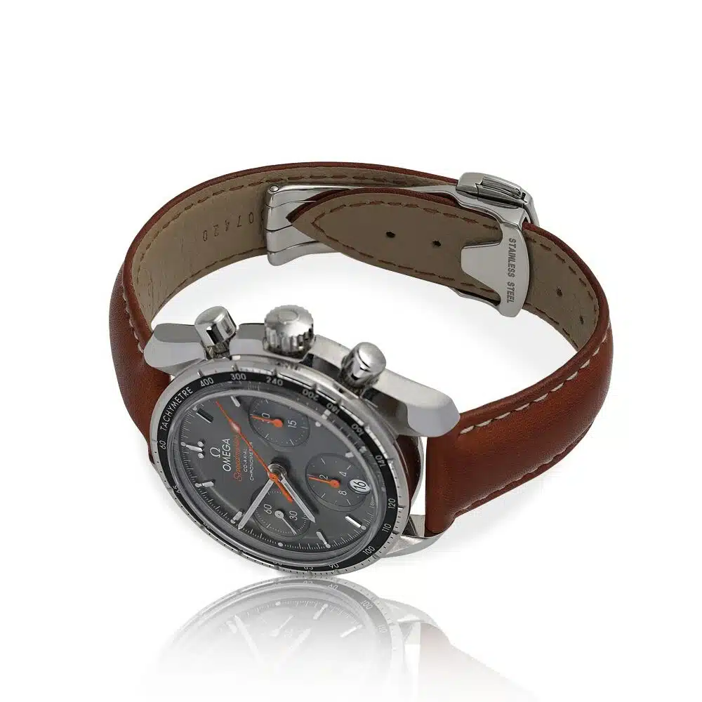 Omega Speedmaster Chronograph 324.32.38.50.06.001 Stainless Steel with Brown Leather Watch – image 7