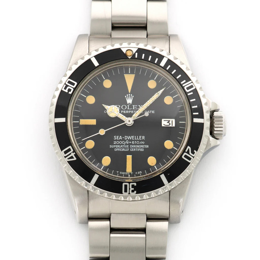 Rolex Sea-Dweller Oyster 40mm 1665 Stainless Steel Watch Black Dial