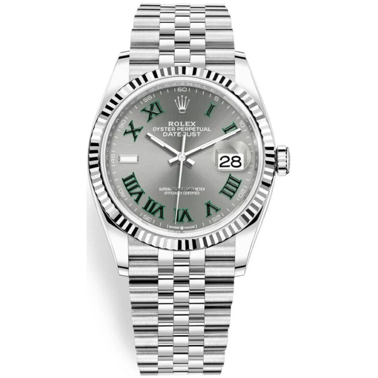 Rolex Datejust Grey Roman Dial 36mm Jubilee Bracelet 126234 Stainless Steel Watch MINT 2022