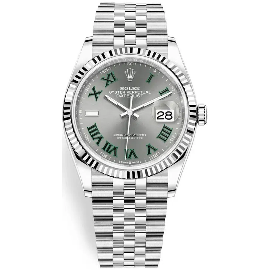 Rolex Datejust Grey Roman Dial 36mm Jubilee Bracelet 126234 Stainless Steel Watch MINT 2022