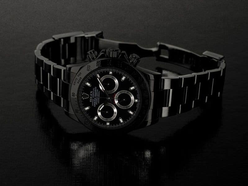 Rolex Daytona Black PVD/DLC Coated Watch with Black Dial 116523