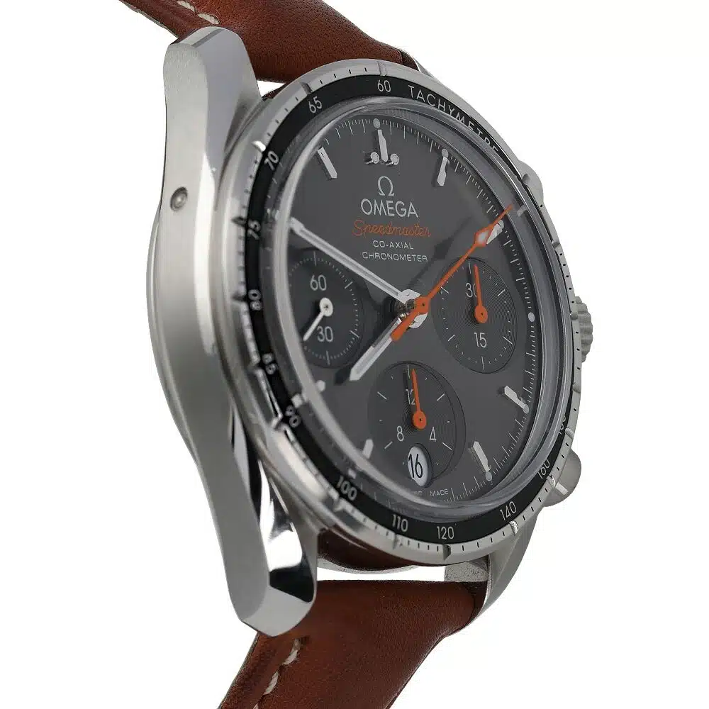 Omega Speedmaster Chronograph 324.32.38.50.06.001 Stainless Steel with Brown Leather Watch – image 3