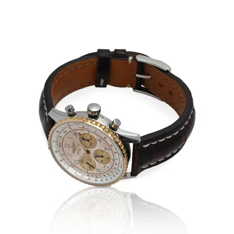 Breitling Navitimer Ivory Dial Leather Strap D30022 – image 7