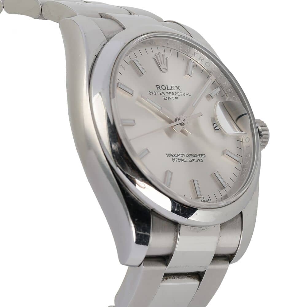 Rolex Date 34mm 115200 Stainless Steel Watch (Silver)