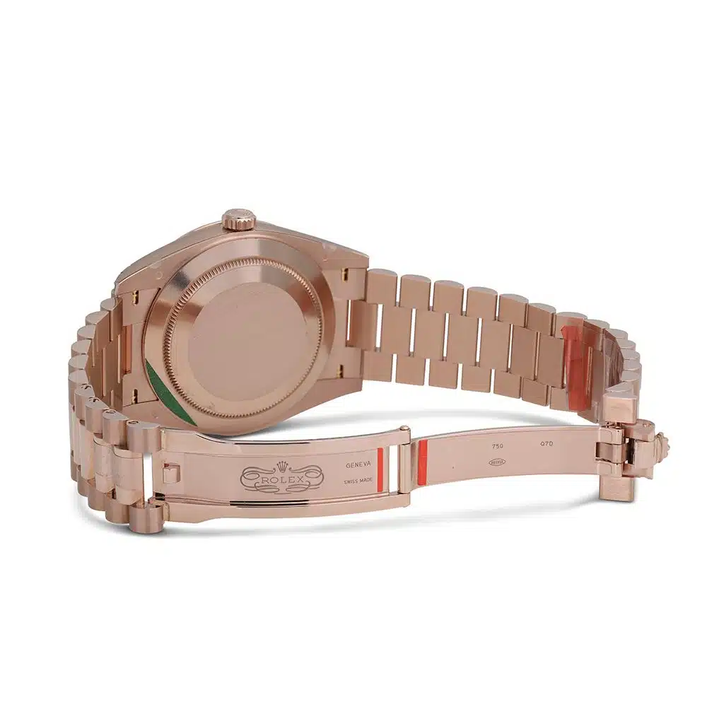 Rolex Day-Date 228345 Rose Gold Watch Pave Diamond Dial Diamond Bezel – image 2