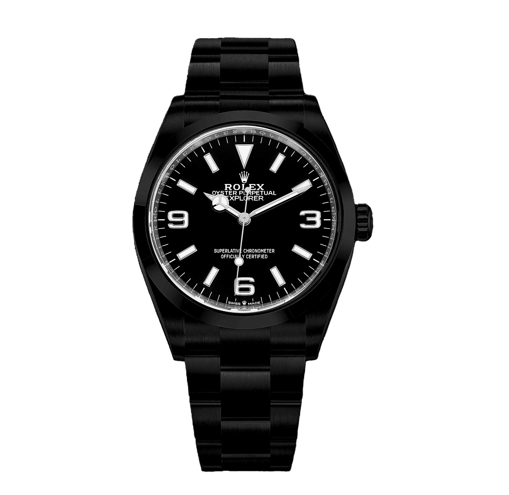 Rolex Explorer 214270 Black PVD/DLC Coated Stainless Steel Watch