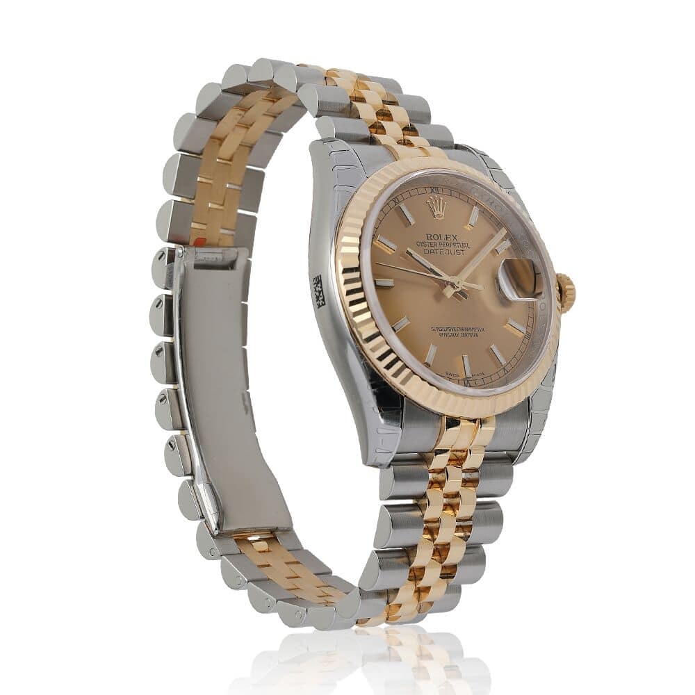 Rolex Datejust 116233 Champagne Index Stainless Steel With Yellow Gold Watch