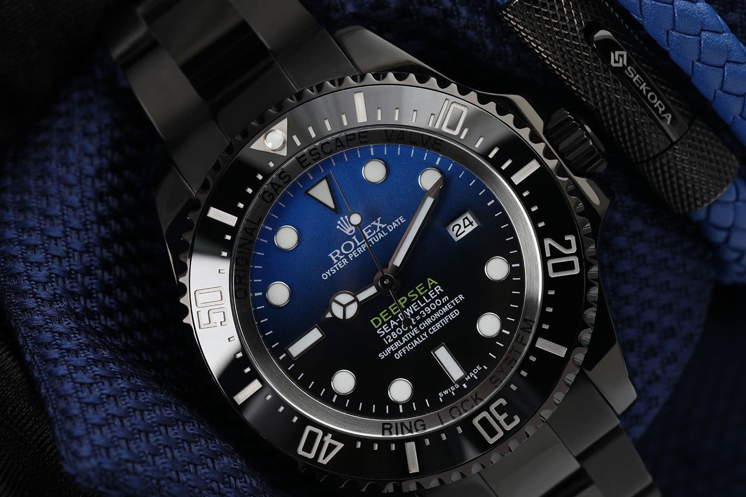 Rolex D-Blue Sea-Dweller Deepsea Black PVD/DLC Coating 116660 MINT