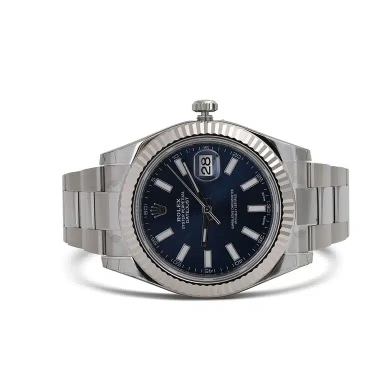 Rolex Datejust II Steel & White Gold Watch Blue Dial 116334 – image 4