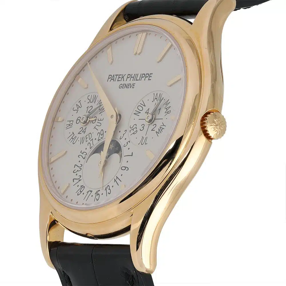 Patek Philippe Perpetual Calendar 5140j-001 Yellow Gold With Black Leather Watch – image 2