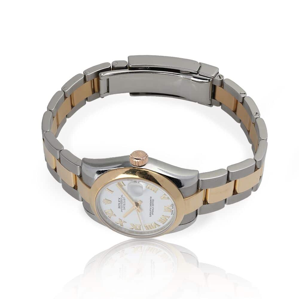 Rolex Datejust 31mm 178243 White Roman Numerals Dial Oyster Bracelet Two Tone Watch
