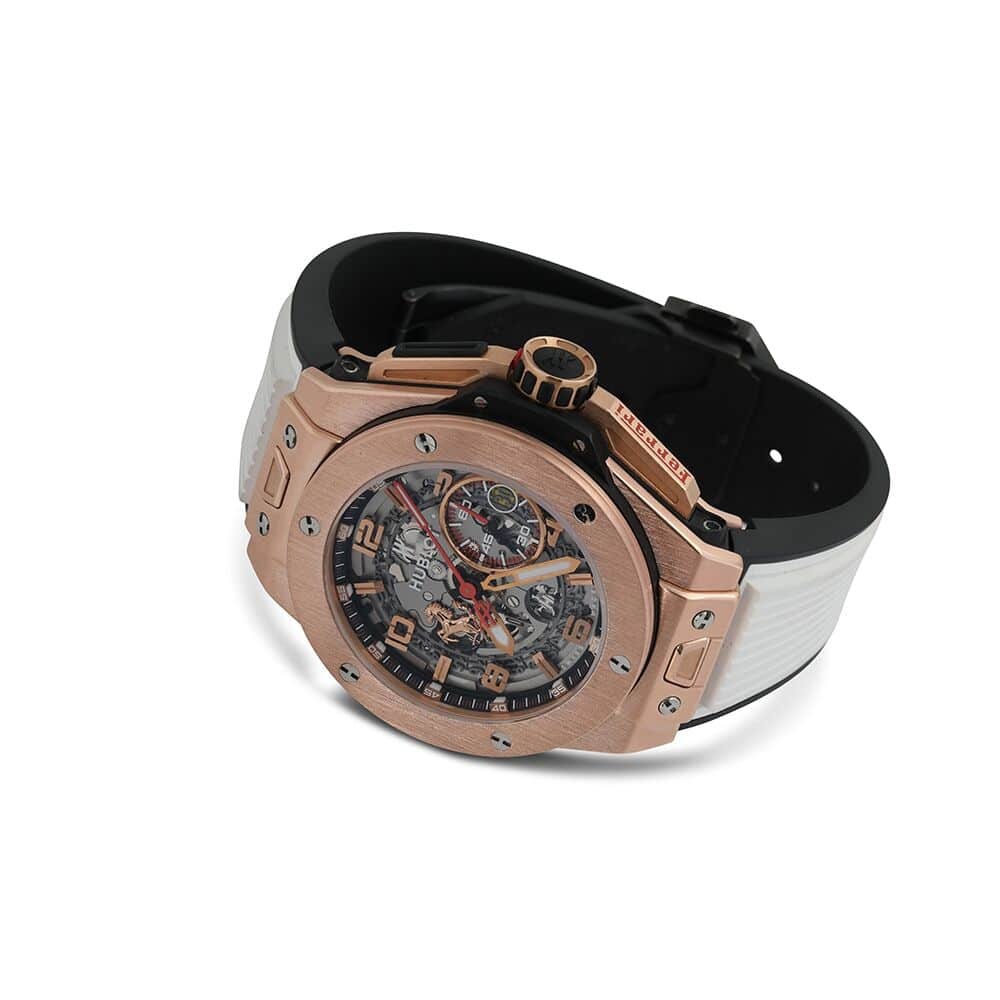 Hublot Big Bang Ferrari 401.OX.0123.VR 18kt King Gold Men's Watch White Rubber Strap