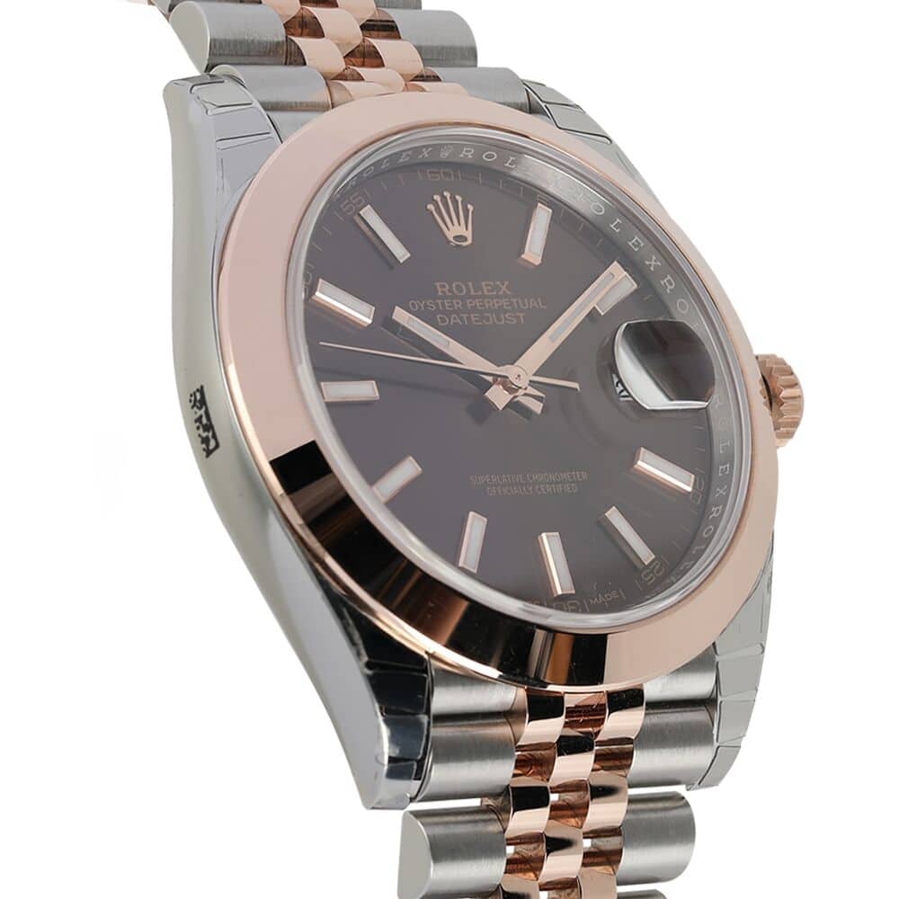 Rolex Datejust 41mm Steel & Rose Gold Watch Chocolate Dial 126301 - 2017