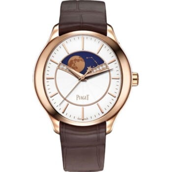 Piaget Limelight G0A40110 Rose Gold with Brown Crocodile Leather Watch White Dial 2018