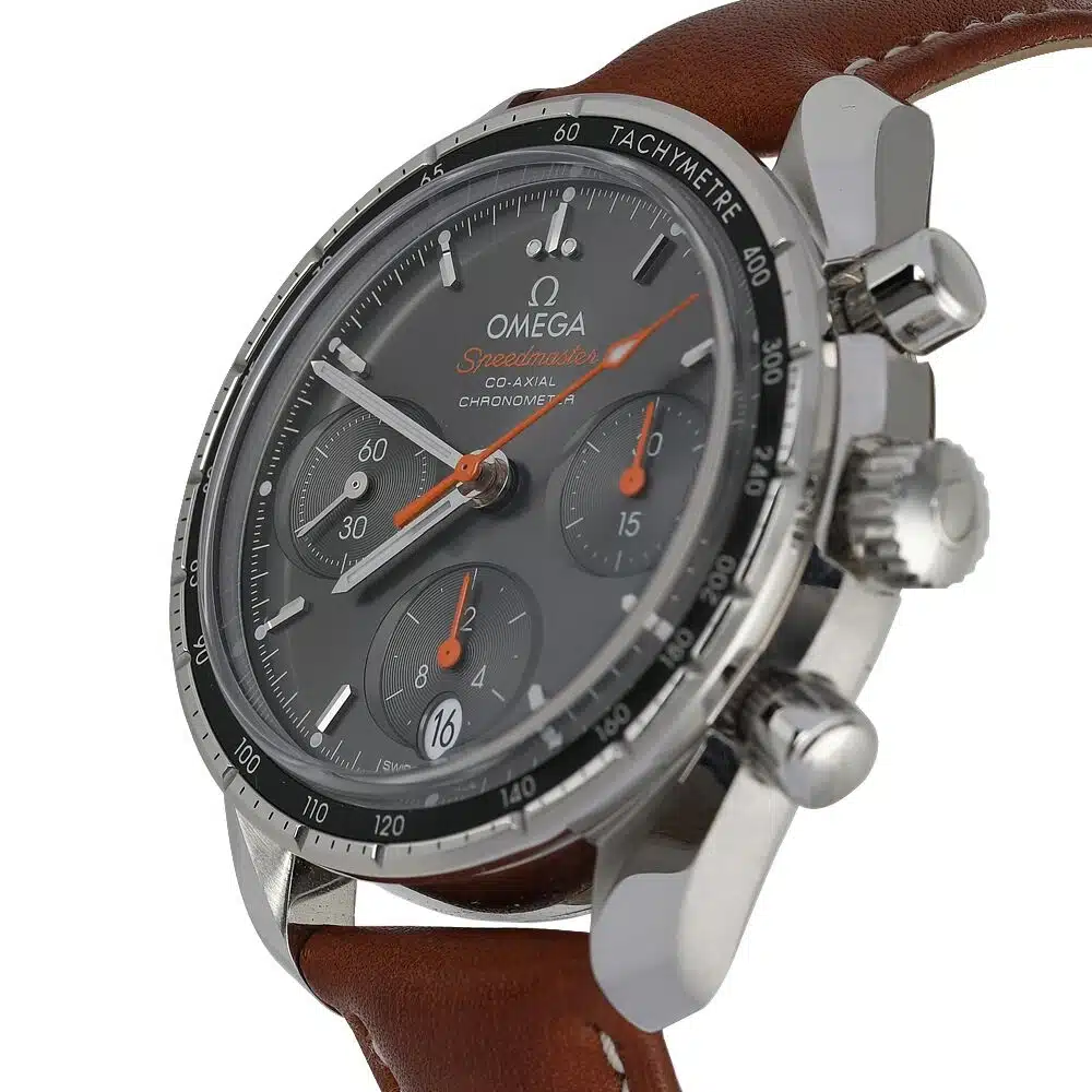 Omega Speedmaster Chronograph 324.32.38.50.06.001 Stainless Steel with Brown Leather Watch – image 2