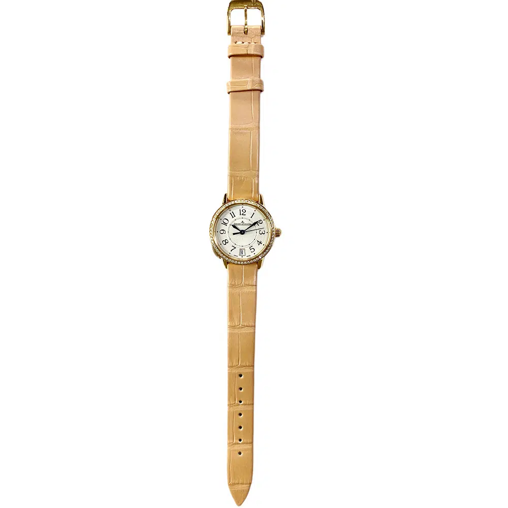 Jaeger LeCoultre Rendezvous Q3512520 Rose Gold With Tan Leather Watch Silver Arabic Dial – image 2