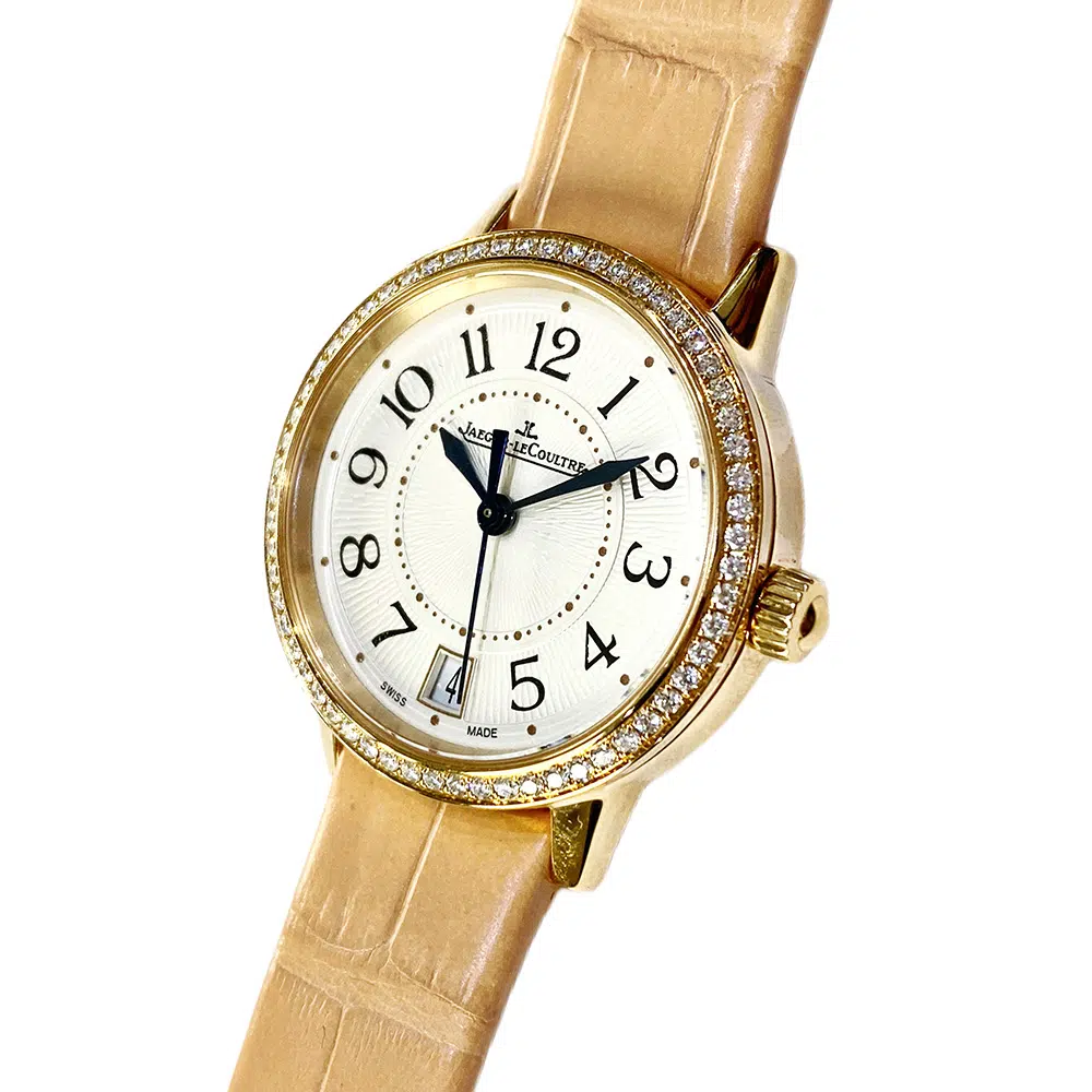 Jaeger LeCoultre Rendezvous Q3512520 Rose Gold With Tan Leather Watch Silver Arabic Dial – image 3