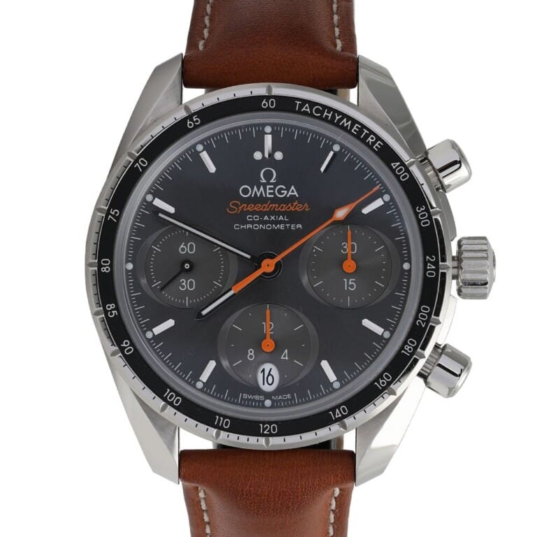 Omega Speedmaster Chronograph 324.32.38.50.06.001 Stainless Steel with Brown Leather Watch