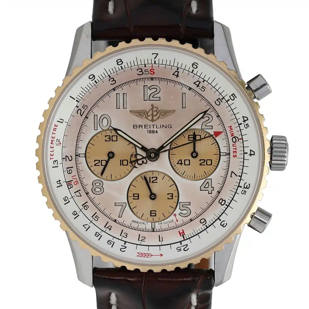 Breitling Navitimer Ivory Dial Leather Strap D30022