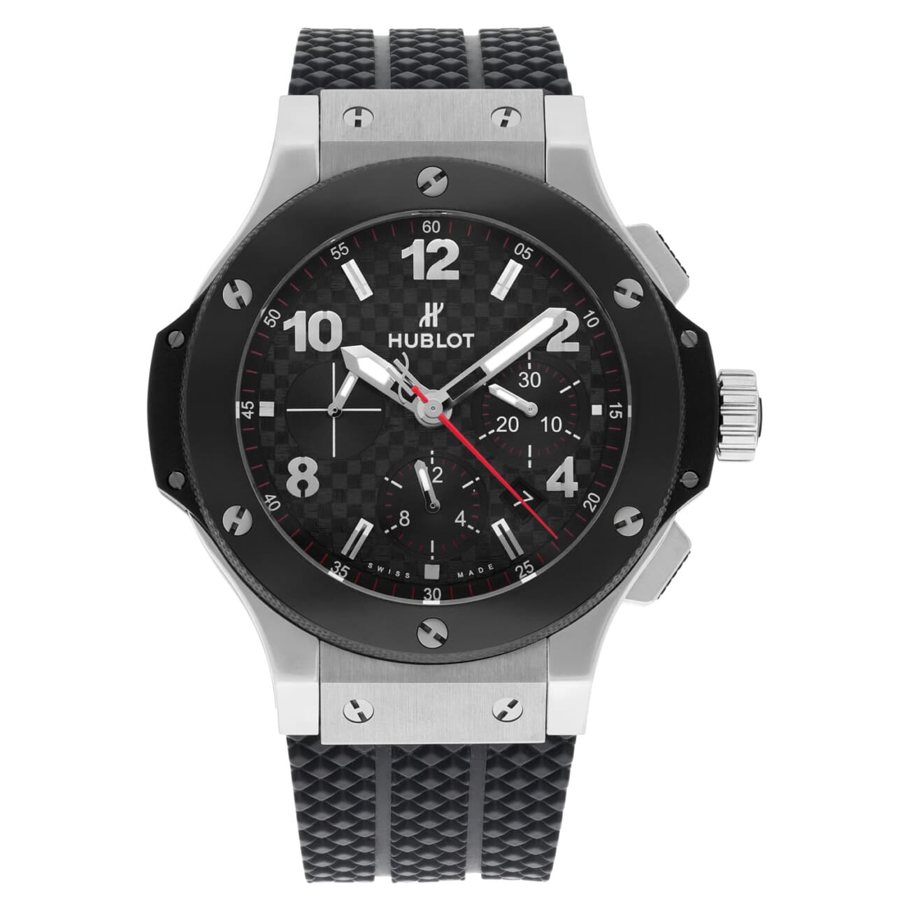 Hublot Big Bang 44 mm BLACK DIAL CERAMIC BEZEL RUBBER BAND 301.SB.131.RX