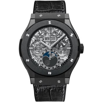 Hublot Classic Fusion Aerofusion 517.CX.0170.LR Black Ceramic Black Alligator Strap Watch 2024