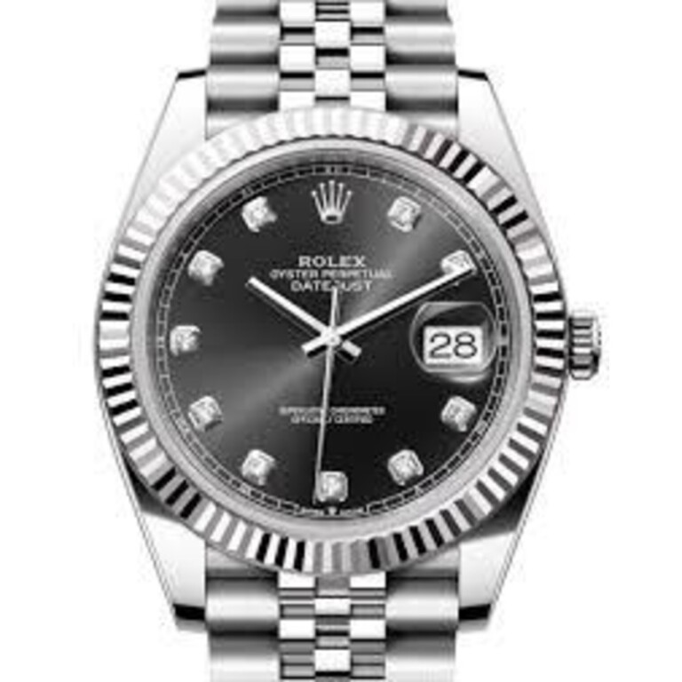 Rolex Datejust 41 126334 Datejust 41 Stainless Steel with Black Diamond Dial Watch 2021