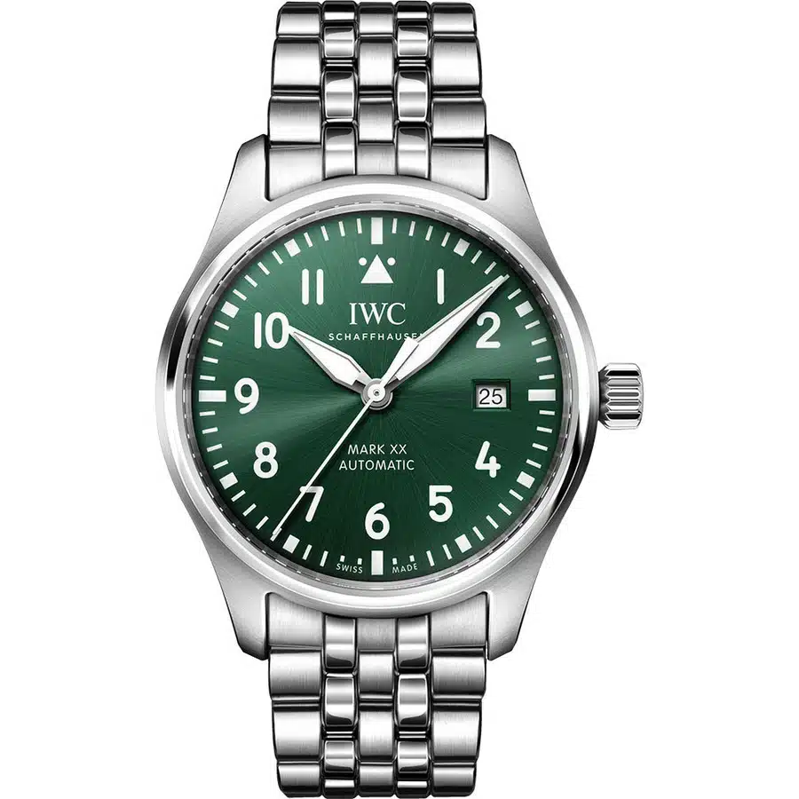 IWC Pilot's Watch Mark XX Stainless Steel Case IW328206 Green Dial Stainless Steel Bracelet 2024