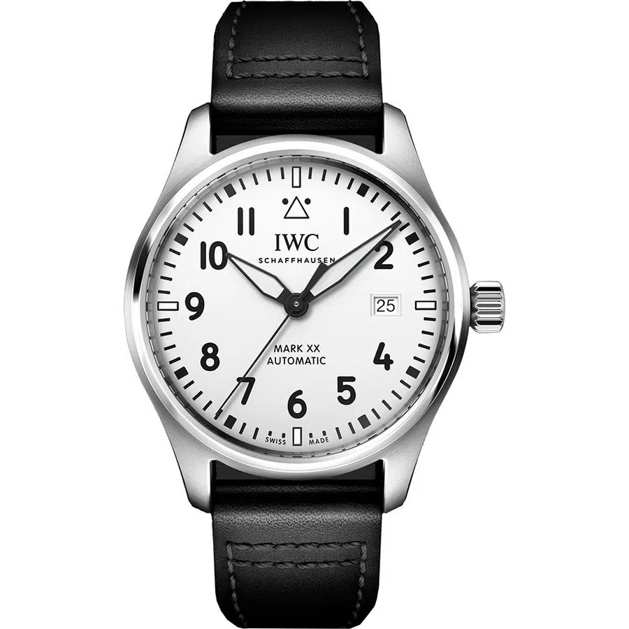 IWC Pilot’s Watch IW328207 Stainless Steel Case Dial white Black Calfskin Strap 2024