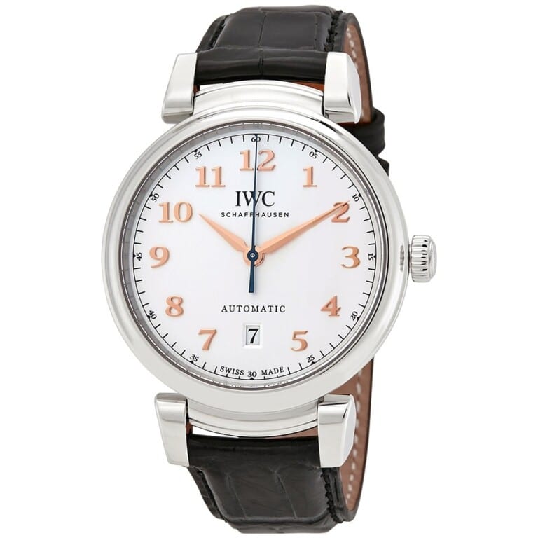 IWC Da Vinci Silver Dial IW356601 Stainless Steel with Black Leather Watch 2018