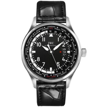 IWC Pilot Worldtimer IW326201 Stainless Steel with Black Crocodile Leather Watch 2018