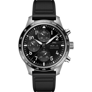 IWC Pilot's Chronograph 41mm Titanium Case IW388305 Black Rubber Strap Watch 2024