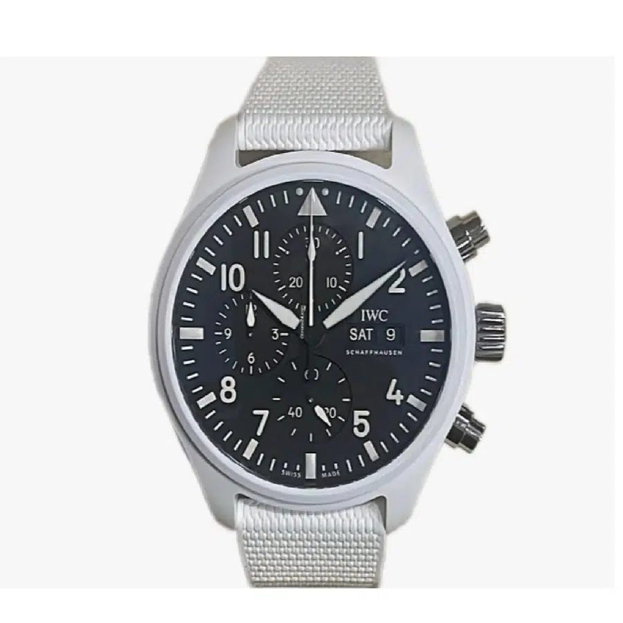 IWC Pilot Chronograph IW389105 Top Gun “Lake Tahoe” White Rubber Strap Black Dial