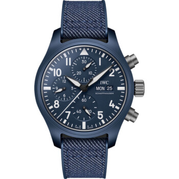 IWC Pilot's Chronograph 41mm TOP GUN Oceana Watch IW389404 Ceramic Case Blue Dial Blue Rubber Strap 2024