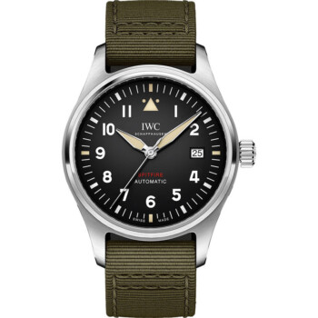 IWC Pilot’s Spitfire IW326805 Stainless Steel Case Black Dial Green Textile Strap 2024