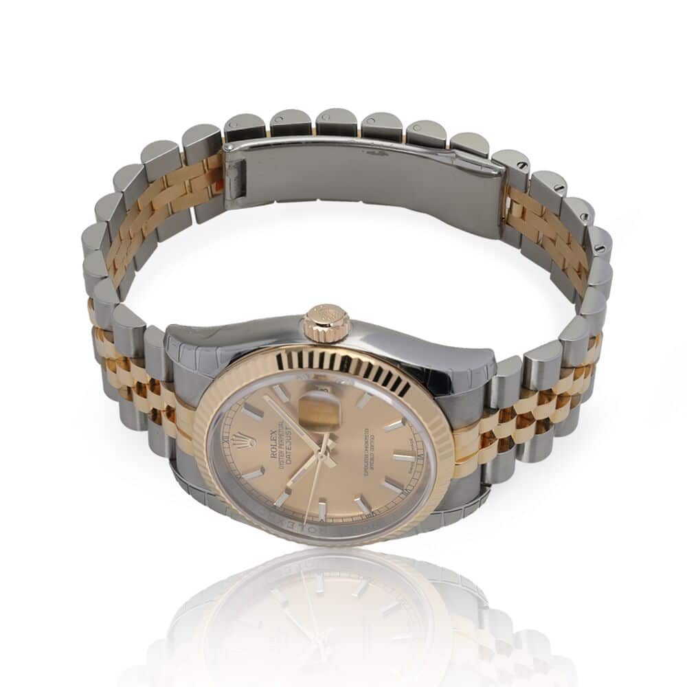 Rolex Datejust 116233 Champagne Index Stainless Steel With Yellow Gold Watch