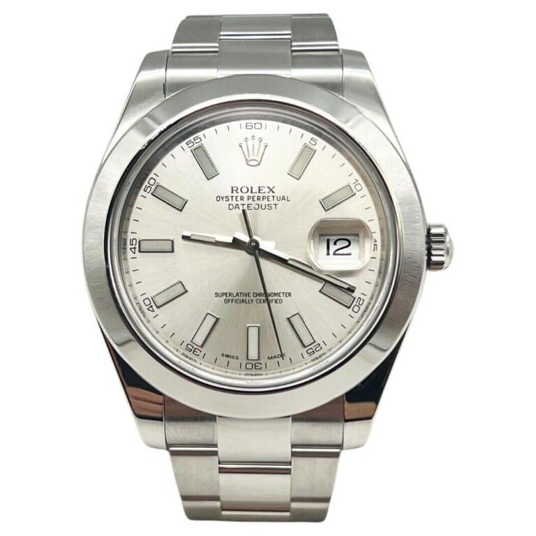 Rolex Datejust II 41mm 116300 Stainless Steel with Silver Dial Watch 2015