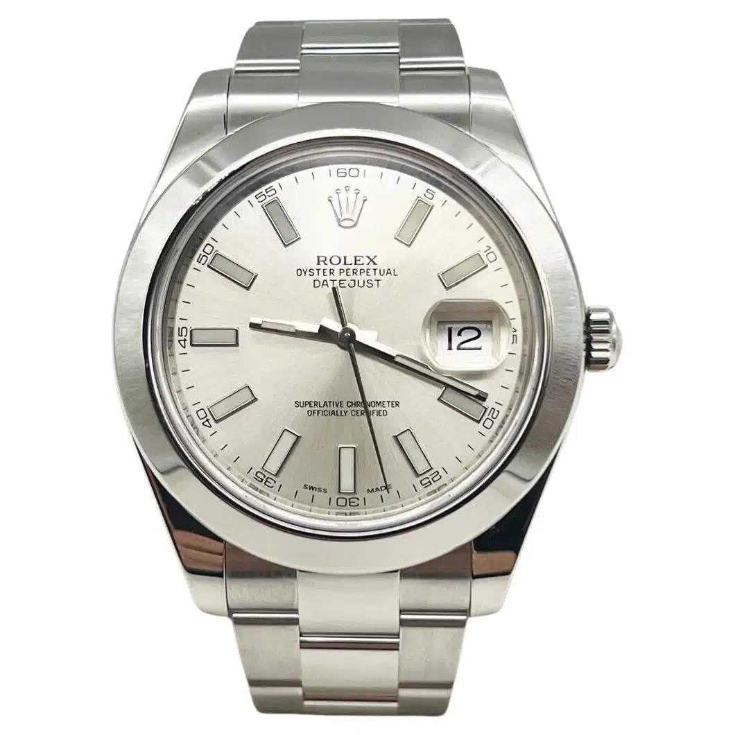 Rolex Datejust II 41mm 116300 Stainless Steel with Silver Dial Watch 2015