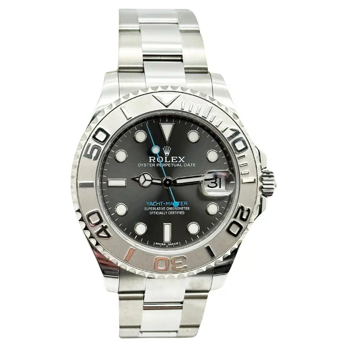 Rolex Yacht-Master 37 268622 37mm Platinum with Slate Dial Watch 2017