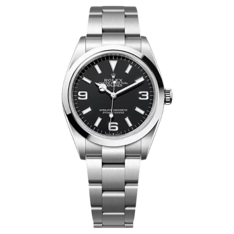 Rolex Explorer Black Arabic & Index Dial 36mm 124270 SS Oyster Watch 2023