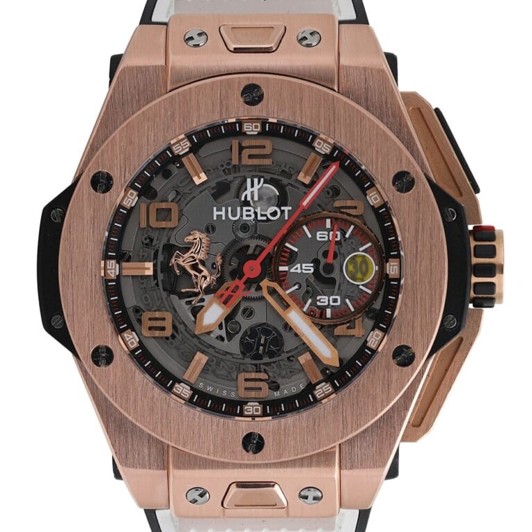 Hublot Big Bang Ferrari 401.OX.0123.VR 18k King Gold watch, skeleton dial