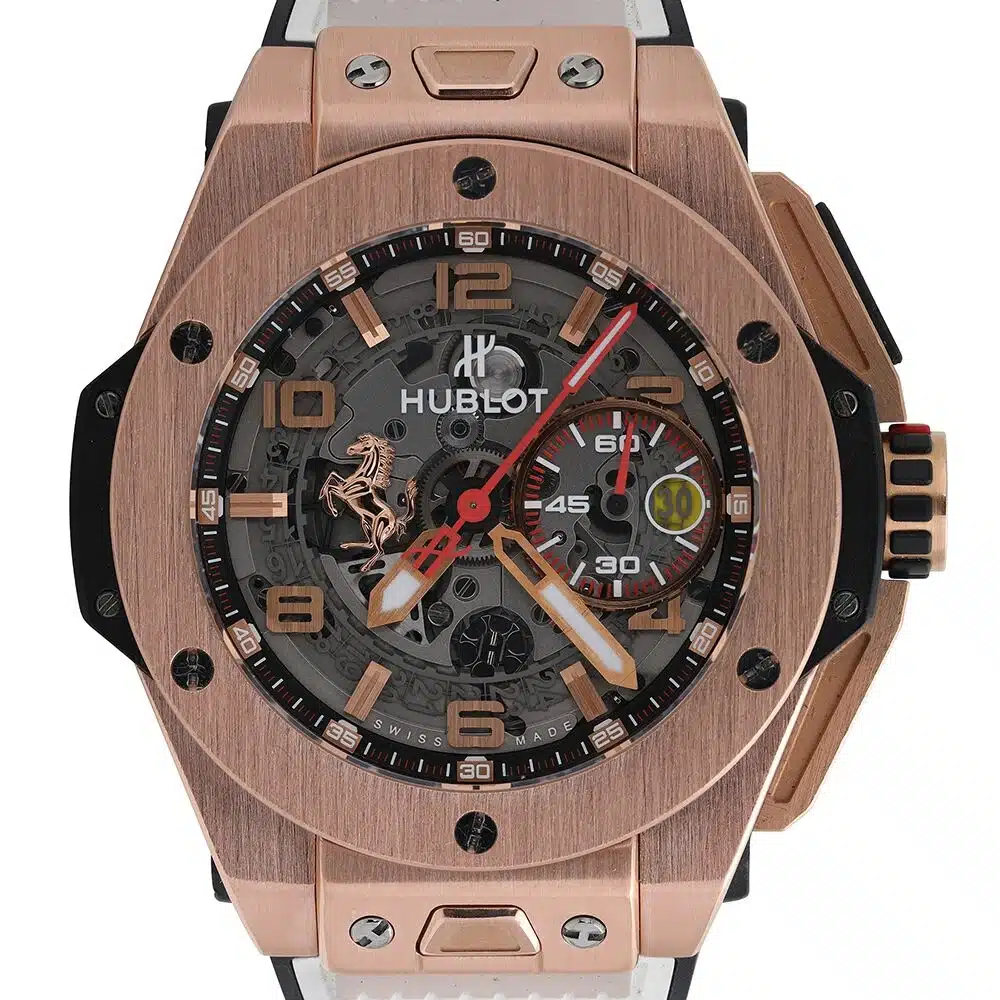 Hublot Big Bang Ferrari 401.OX.0123.VR 18kt King Gold Men's Watch White Rubber Strap