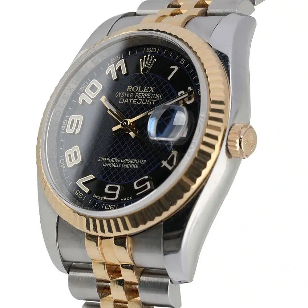 Rolex Datejust 36mm Blue Pattern Arabic Dial 116233 Stainless Steel Two Tone Watch – image 2