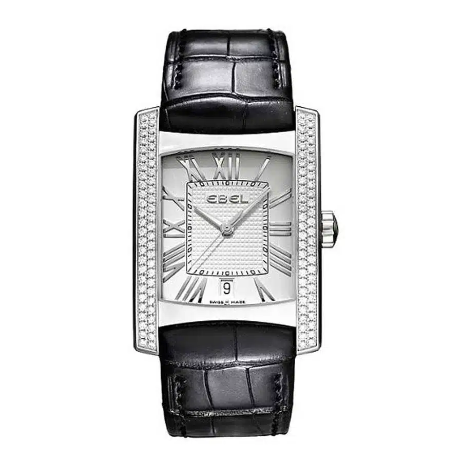 Ebel Brasilia Black 1215720 Stainless Steel With Black Alligator Leather Watch