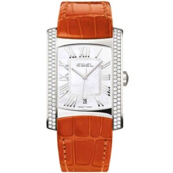 Ebel Brasilia 1215722 Stainless Steel With Orange Alligator Leather Watch